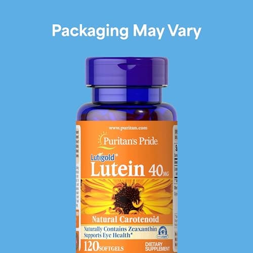 Puritan's Pride Premium Lutigold™ Lutein Carotenoid 40mg with Zeaxanthin for Men and Women, Dietary Supplement for Eye Health Support, 8 Month Supply, 120 Easy-to-Swallow Softgels
