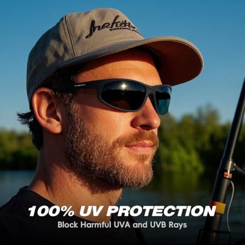 FAGUMA Polarized Sports Sunglasses For Men Cycling Driving Fishing UV400 Protection