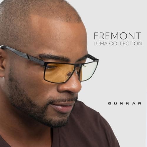 GUNNAR Computer Glasses - Fremont Onyx Clear Pro Lens - Blue Light Blocking Anti Glare