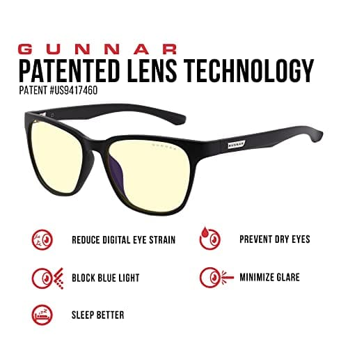 GUNNAR - Premium Gaming and Computer Glasses - Blue Light Blocking, UV Protection - Berkeley