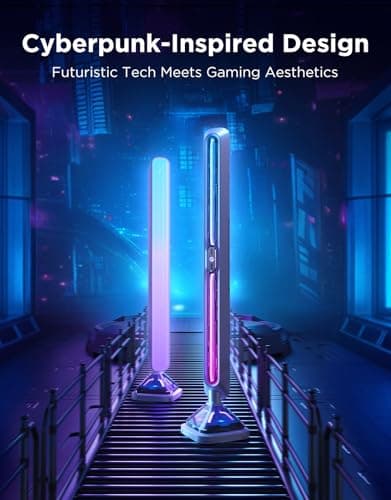 Govee Gaming Light Bars Pro, Upgraded 16-Inch Smart Triple-Sided RGBIC Illumination Wi-Fi LED Game Lights, Music Sync & 60+ Scene Modes, Works with Alexa & Google Home, Gaming Room Decor