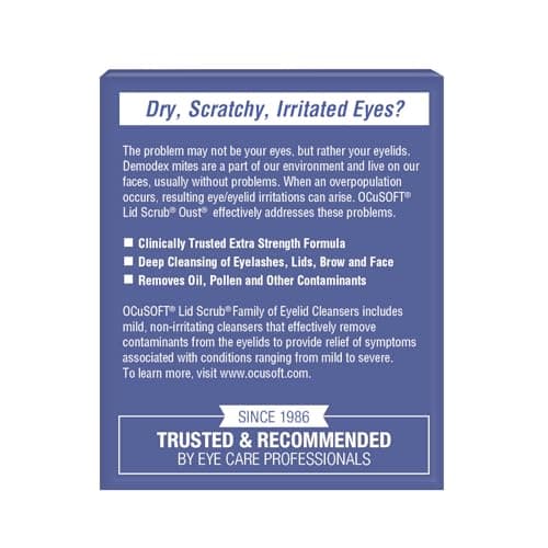 OCuSOFT Lid Scrub Oust Eyelid Cleanser, Pre-Moistened Pads, 30 ct