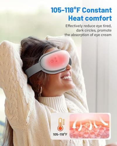 Morelax Mothers Day Gifts for Woman,Eye Massager with Heat & Bluetooth Music, Birthday Gifts for Women, Reduce Eye Strain, Headache Relief and Improve Sleep,Gift for mom/Sister/Wife