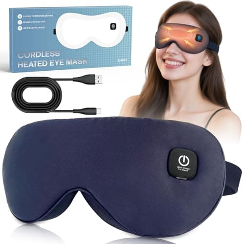 Heated Eye Mask for Dry Eyes Relief Review – Cordless, 3 Settings