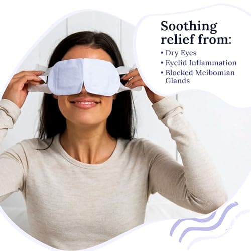 CorneaCare Rest: Self Heating Warm Compress for Dry Eyes | Heated Eye Mask for Fast Relief | Steam Mask for Stye Treatment | No Microwave or Washcloth Needed | Travel Ready Warm Compress | 30 Count