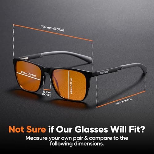 GlitchLens PC Gaming & Computer Glasses | 100% UV400 Protection (99.8% Lab Verified) | Ultra-Light Swiss-Designed Polycarbonate Frame