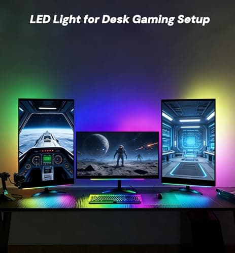AXHHTVCGY RGB Light Bar with Color Memory & Dimmable Brightness for Monitor/Desk, Under Cabinet Lights with 8 Colors & Dynamic Modes, Magnetic Installation for Kitchen, Room, Shelf, USB Powered