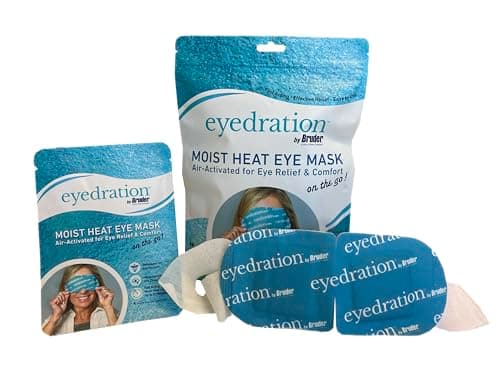 Eyedration Air-Activated Eye Steam Mask l Dry Eye Relief l Disposable Heated Eye Mask l Gentle, Soothing and Hydrating l No Microwave Needed l Convenient and Lightweight - 10 Single Use Compresses