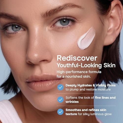 Anti-Aging Face Moisturizer with Retinol, Collagen & Hyaluronic Acid - Made in USA - Moisturizer Face Cream for Women & Men - Firming & Hydrating Neck Cream - Day & Night Skin Care - 1.7 fl oz