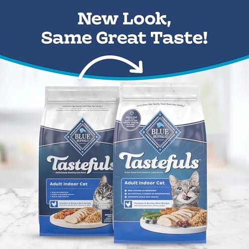 Blue Buffalo Tastefuls Adult Indoor Dry Cat Food, Chicken & Brown Rice, 3-lb Bag