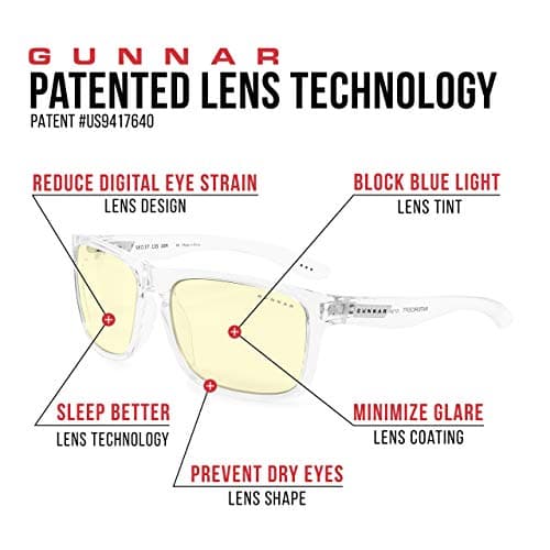 GUNNAR - Premium Gaming and Computer Glasses - Blocks 65% Blue Light - Enigma