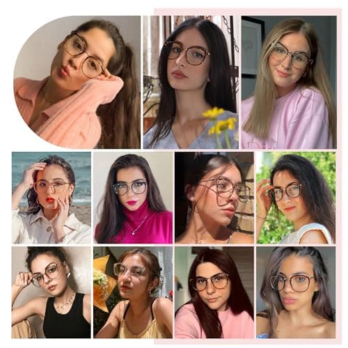 Cyxus Blue Light Glasses for Woman, Stylish Cat Eye Blue Light Blocking Computer Glasses for Working, Laptop and Screen Use