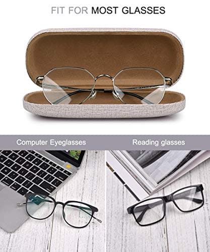 RayLove 3-Pack Hard Shell Eyeglasses Case Large Reading Glasses Hard Case