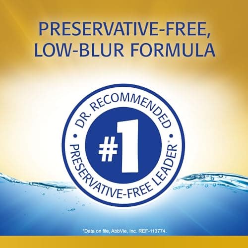 Refresh Optive Mega-3 Lubricant Eye Drops For Dry Eyes, Preservative-Free, 0.01 Fl Oz Single-Use Containers, 30 Count