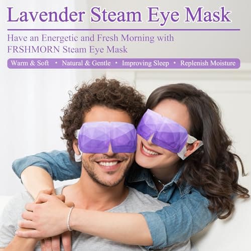 FRSHMORN 16Packs Steam Eye Mask, Heated Eye Mask for Sleeping, Warm Compress for Eyes, Self Heating Disposal Steam Mask for Home Sleep, Office, Spa, Travel Essentials Mothers Day Gifts (Lavender)