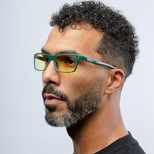 GUNNAR Gaming Glasses - Vertex Moss Clear Lens - Blue Light Blocking Relieve Dry Eye