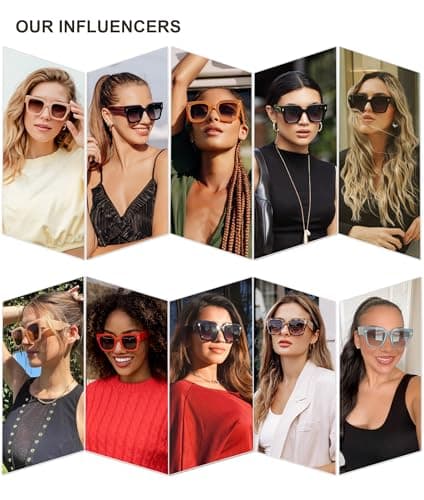 SOJOS Vintage Oversized Square Sunglasses for Women,Retro Womens Luxury Big Large Sun Glasses UV400 SJ2194C1 Black