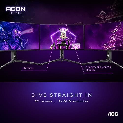 AOC AG274QG-B 27" Tournament Gaming Monitor 2560 x 1440 240Hz Certified Refurbished
