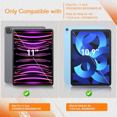 KCT 2 Pack Paperfeel Screen Protector Compatible with iPad Pro 11 Inch (2022&2021&2020&2018) / iPad Air 5th&4th (10.9 inch, 2022&2020) Matte for Drawing, Anti Glare and Easy Installation