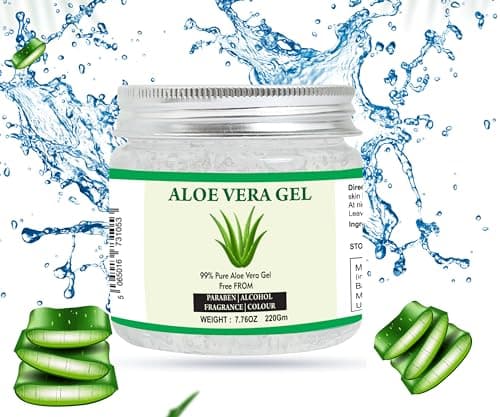 Raslok Aloe Vera Gel | 99% Pure Natural Aloe Gel | For Moisturizing Face Skin & Hair Care,Durable Moisturizing Hydrating Soothing | Non-Sticky (7.76 oz)