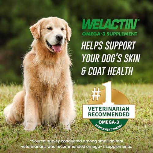 Nutramax Welactin Canine Softgels, Omega 3 Supplement for Dogs, Softgels, 120 Count