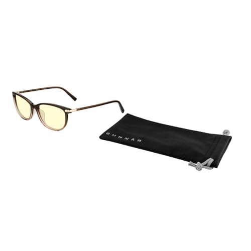 GUNNAR Womens Computer Glasses - Ingrid Cocoa Fade Crysta Amber Lens - Blue Light Blocking Anti Glare