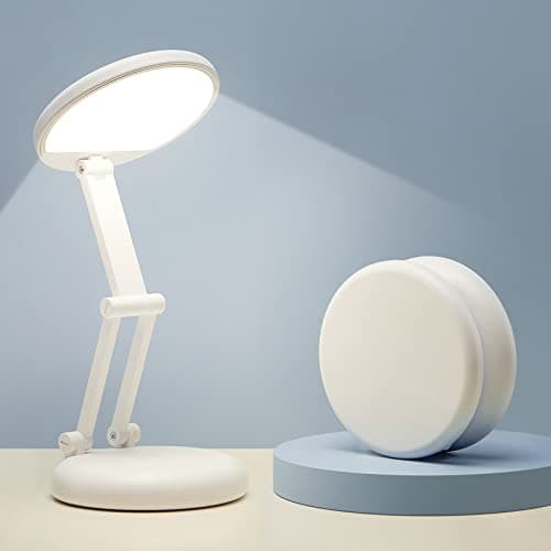 One Fire Cordless Desk Lamp,Dimmable Small Battery Powered Lights,3600mAh Rechargeable Wireless Table Lamp,Mini Lamp&Portable Light for Bed,Book Reading,Home for Small Spaces,Nail Light,Craft,Office