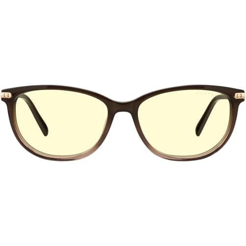 GUNNAR Womens Computer Glasses - Ingrid Cocoa Fade Crysta Amber Lens - Blue Light Blocking Anti Glare