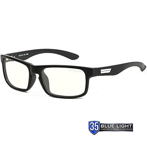GUNNAR - Premium Gaming and Computer Glasses - Blocks 35% Blue Light - Enigma, Onyx, Clear Tint