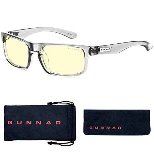 GUNNAR - Premium Gaming and Computer Glasses - Blocks 65% Blue Light - Enigma, Smoke, Amber Tint