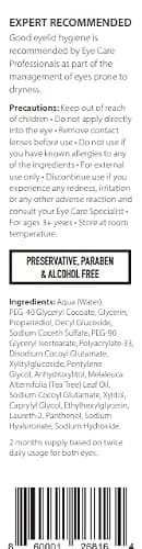 OPTASE TTO Eyelid Cleansing Gel, 1.7 fl oz – Tea Tree Oil Eyelid Cleanser for Gentle Daily Lid and Lash Cleansing – Made With Hyaluronic Acid - Preservative Free, Alcohol Free - Eye Doctor Recommended