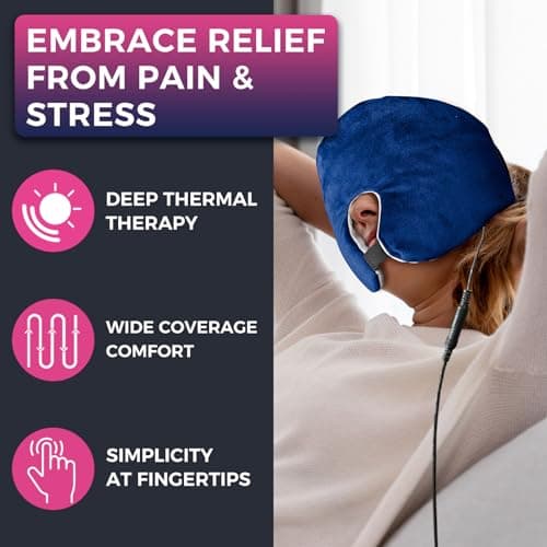 CREATRILL Face Heating Pad for Tension Headaches, Dry Eyes, Sinus Relief, Full-Coverage Heated Face Mask for Sleep Aid and Pressure Relief