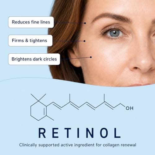 Enaskin Naturals Under Eye Patches for Dark Circles: 30 Pairs Retinol Collagen Eye Gels Mask - Reduce Wrinkles Puffy & Bags - Skin Treatment Pads - Anti Aging Moisturizer For Women (Blue)