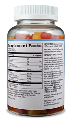 Amazon Basics Fish Oil 303 mg, Soft Chew Gummies, Lemon, Orange & Strawberry-Banana Flavors, 90 Count, EPA and DHA Omega-3 Fatty Acids (Previously Solimo)