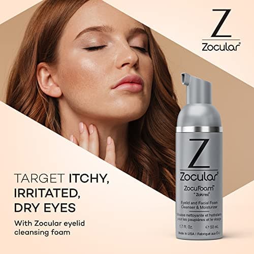 Zocular ZocuFoam Foaming Eyelid Cleanser – Gentle pH-Balanced Cleansing Foam – 50 mL