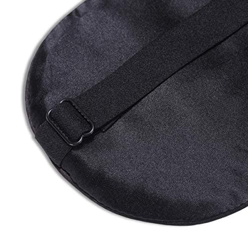Alaska Bear Mulberry Silk Sleep Mask Cool Super Smooth Eye Cover Genuine Organic Silk for Sensitive Skin, Soft Filling, Lightweight Eye Shades for Sleeping (Original Black, Flat)
