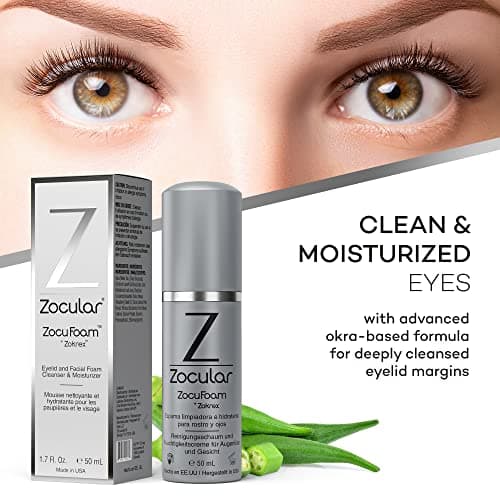 Zocular ZocuFoam Foaming Eyelid Cleanser – Gentle pH-Balanced Cleansing Foam – 50 mL