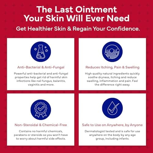 emuaid EMUAIDMAX Ointment for Itchy Skin, Maximum Strength Treatment for Athlete's Foot, Psoriasis, Jock Itch, Rash, Eczema, Cold Sores, Blisters, and Yeast Infection, 0.5oz